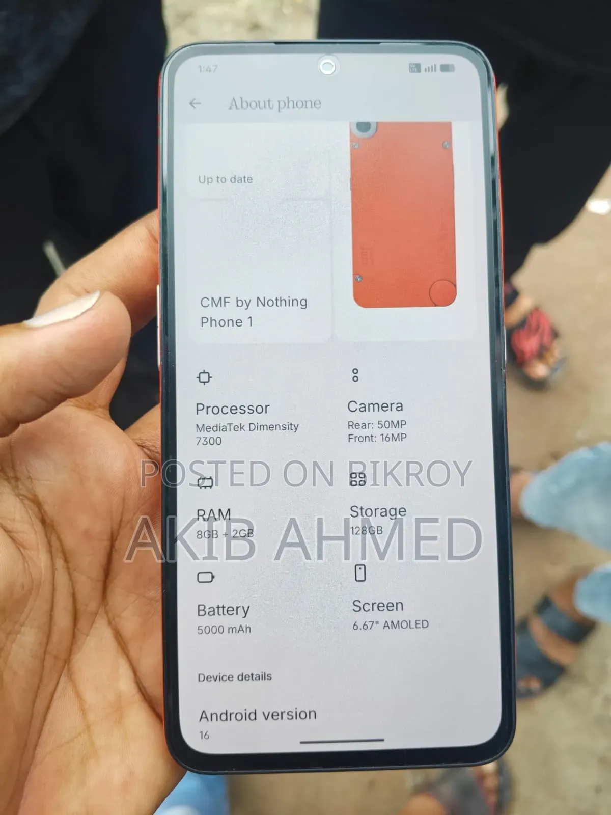 নাথিং ফোন ১ ১২৮ জিবি অরেঞ্জ