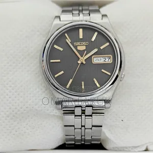 Vintage Seiko 5 Automatic Men's Watch | Textured Grey Dial | 21 Jewels