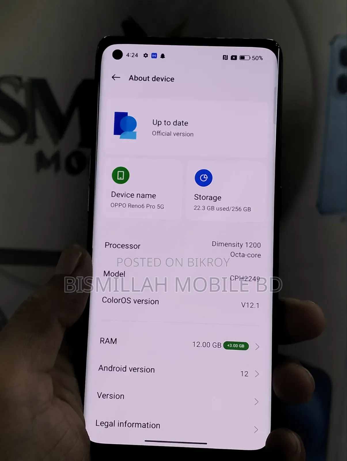 Oppo Reno6 Pro 5G 256 GB Rose Gold
