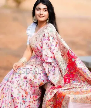 হাফ সিল্ক স্ক্রিন প্রিন্ট শাড়ি