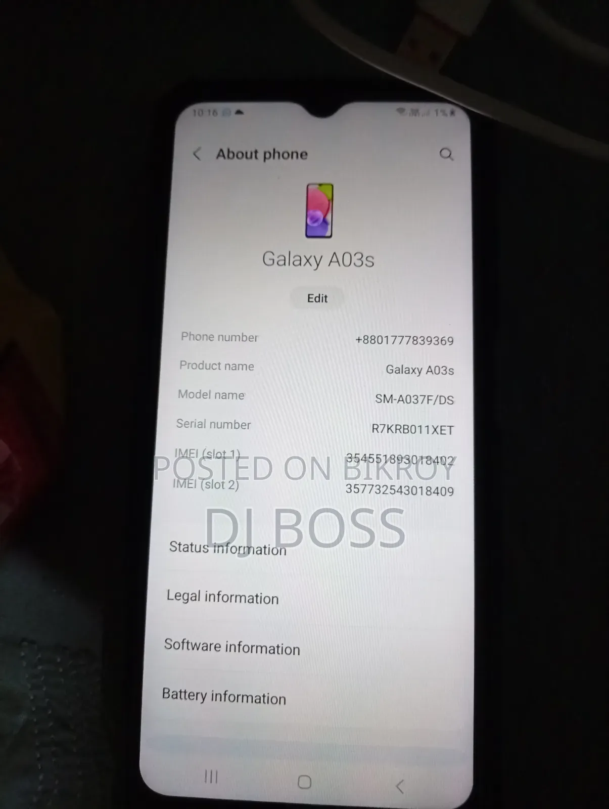 Samsung Galaxy A03s 64 GB Black