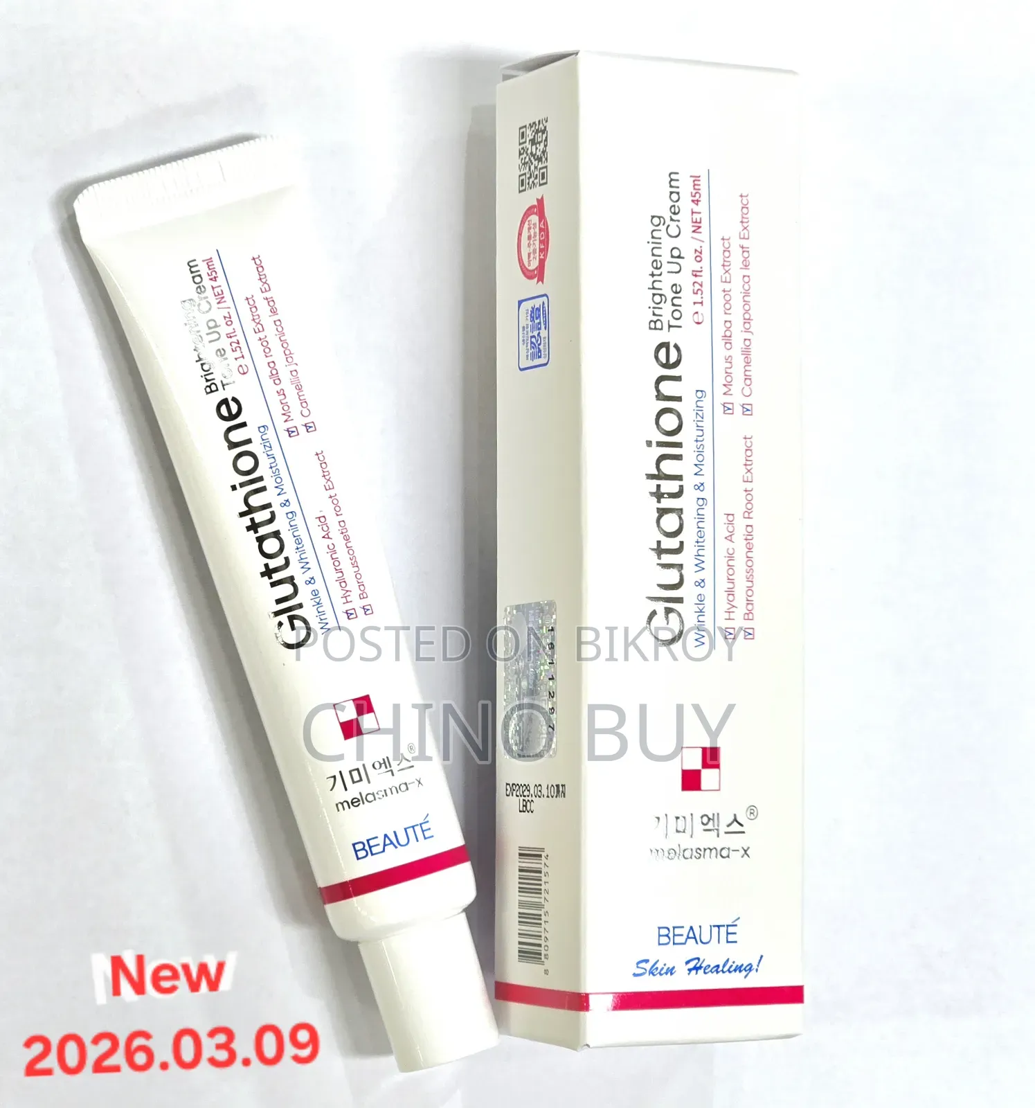 Beauty Melasma X Glutathione Brightening Tone Up Cream 45ml
