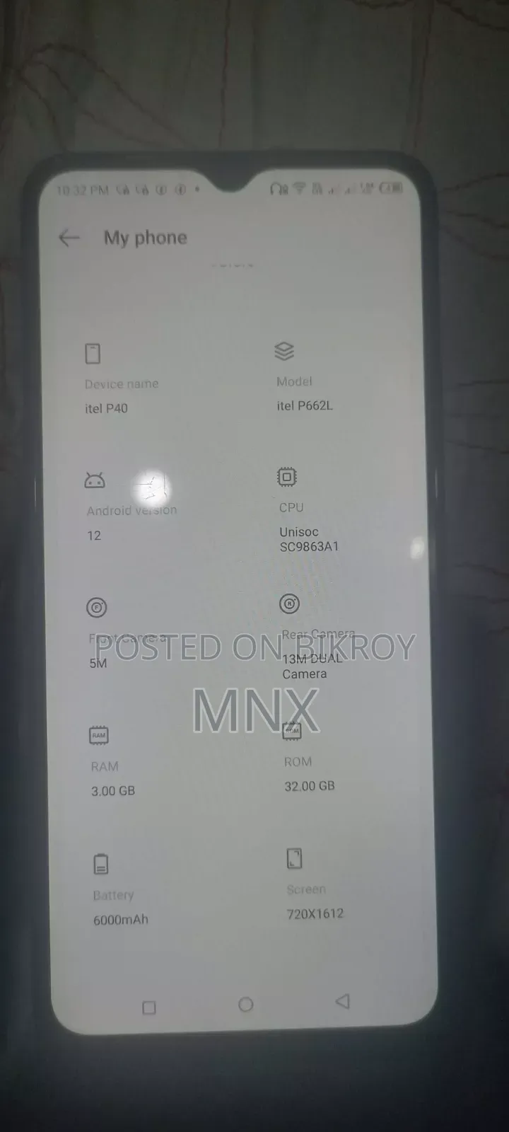 New Itel P40 32 GB Black