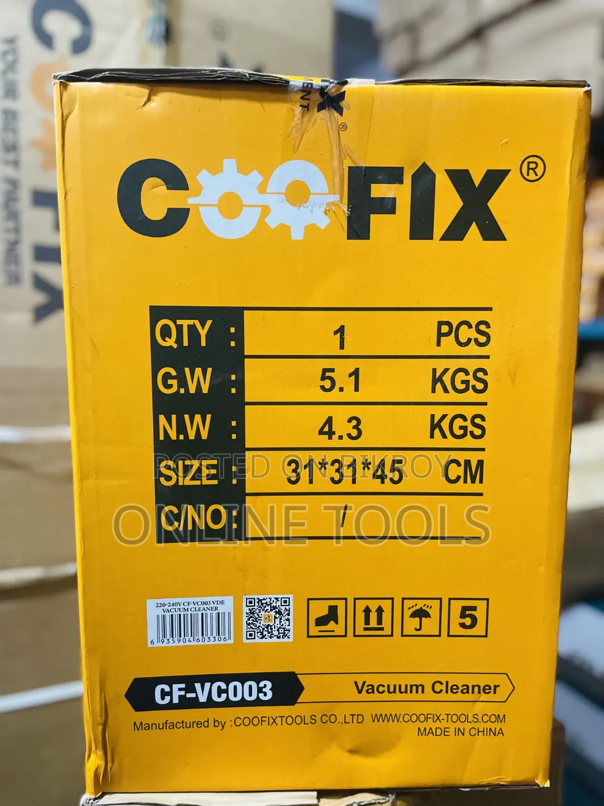 Vacuum Cleaner Machine 1000W (COOFIX) 15L