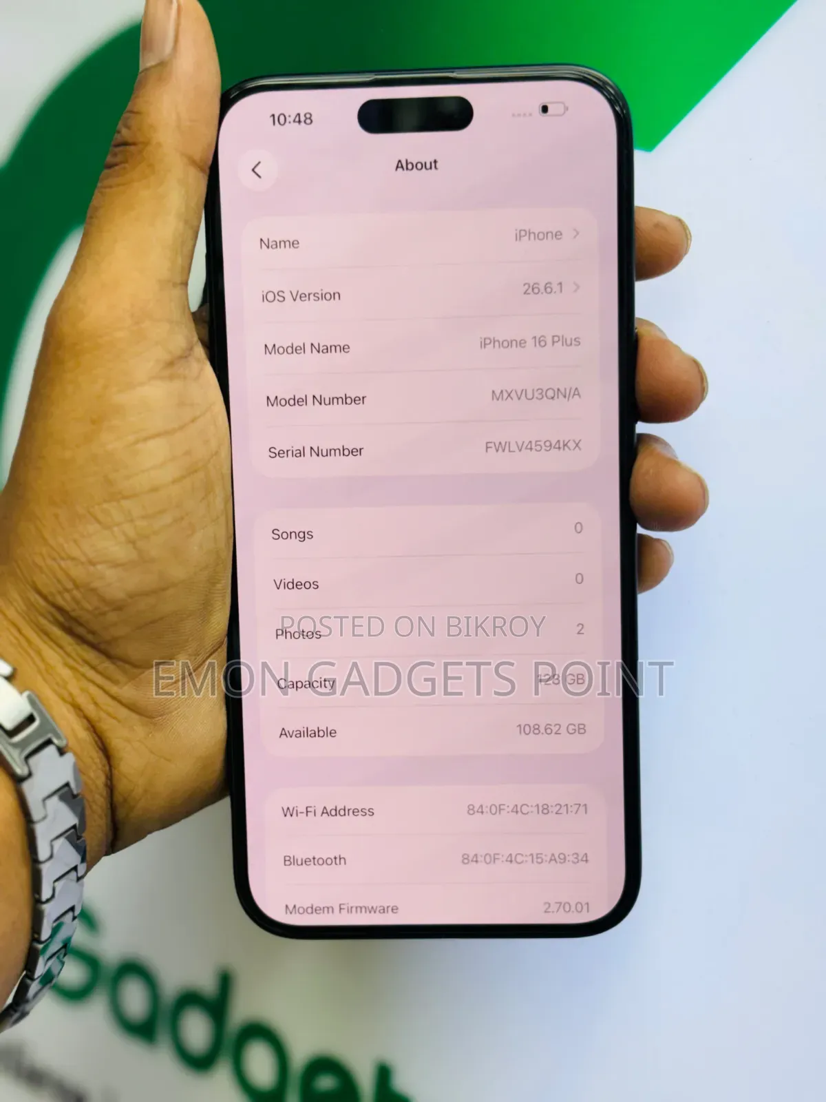 Apple iPhone 16 Plus 128 GB Black
