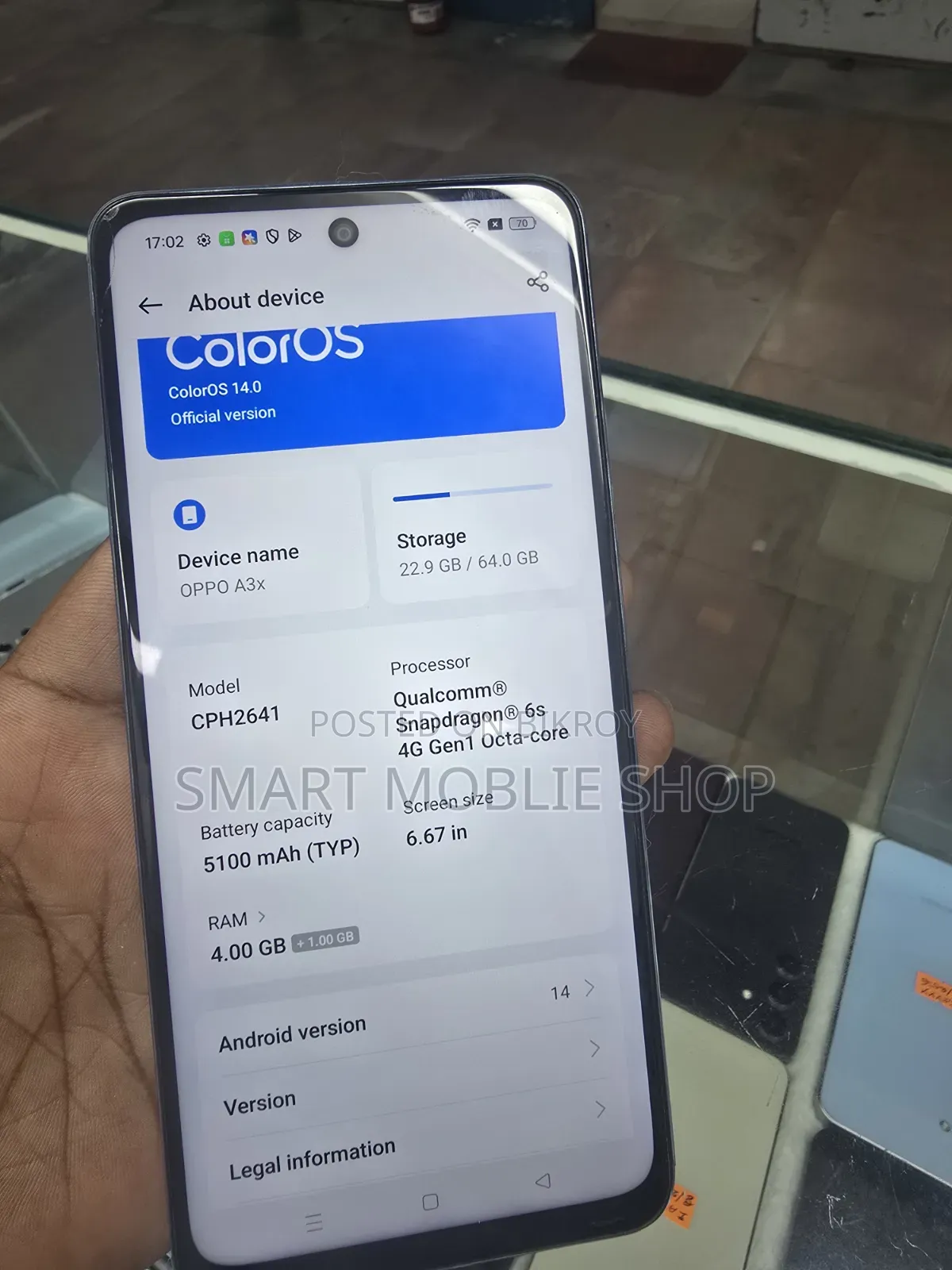 Oppo A3x 64 GB Blue