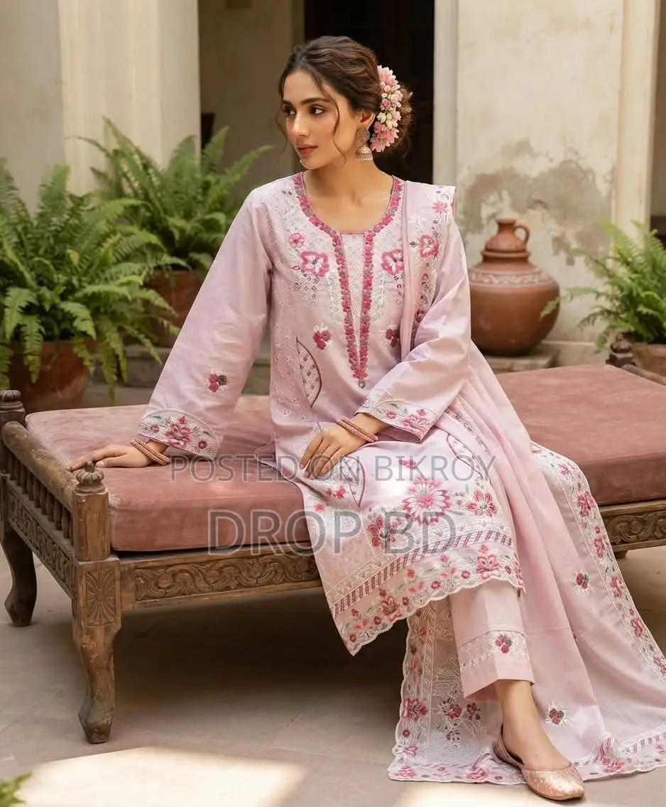 Embroidery Readymade Three Piece