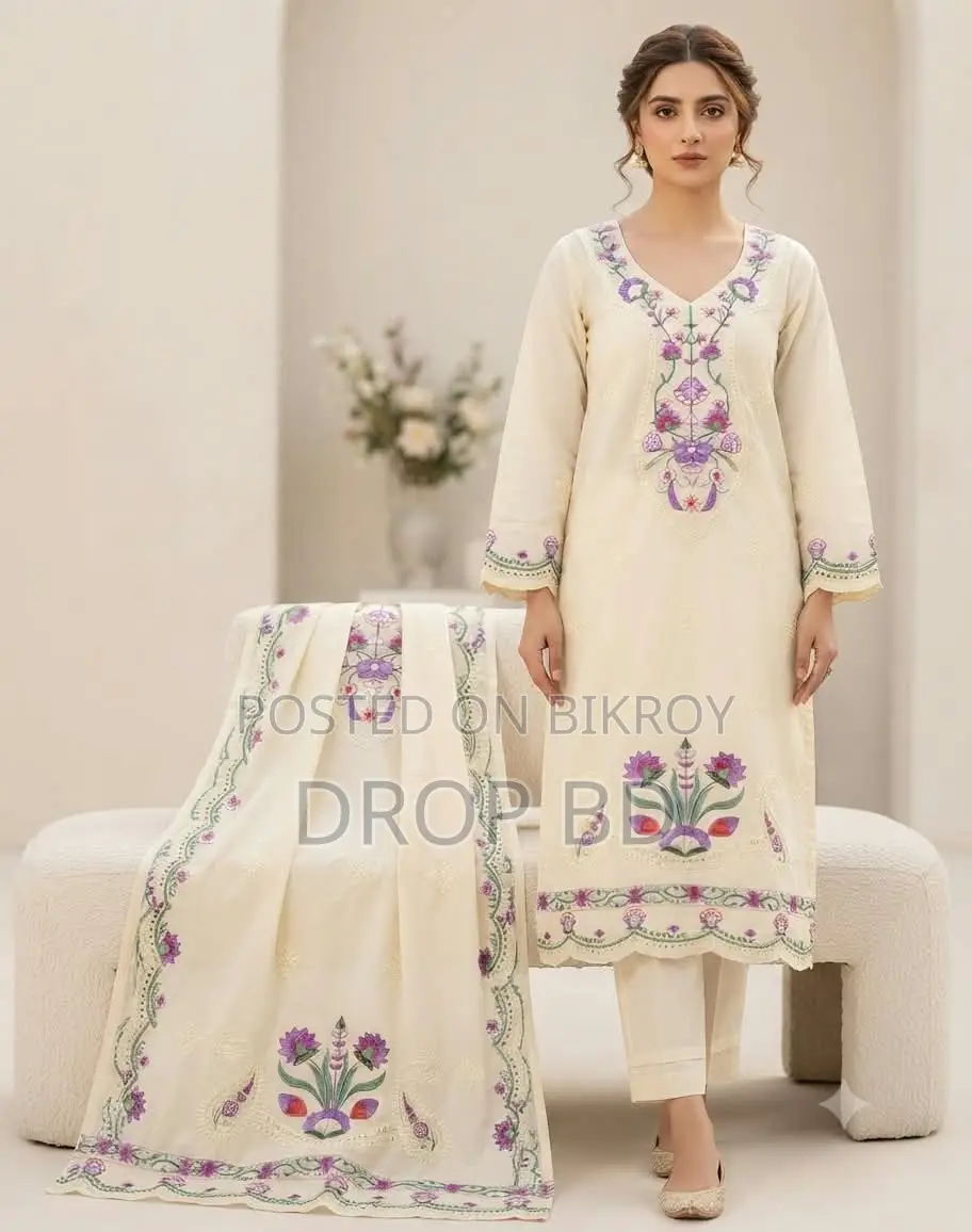 Embroidery Readymade Three Piece