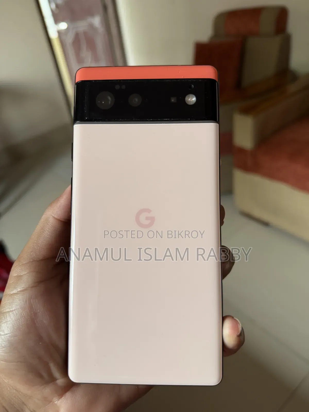 নতুন গুগল পিক্সেল ৬ ১২৮ জিবি পিংক