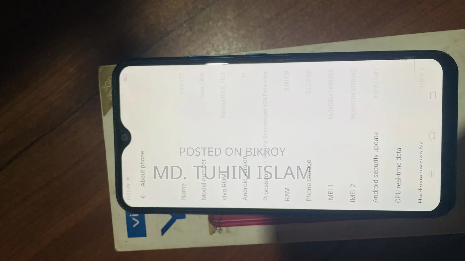 Vivo Y11 32 GB Blue