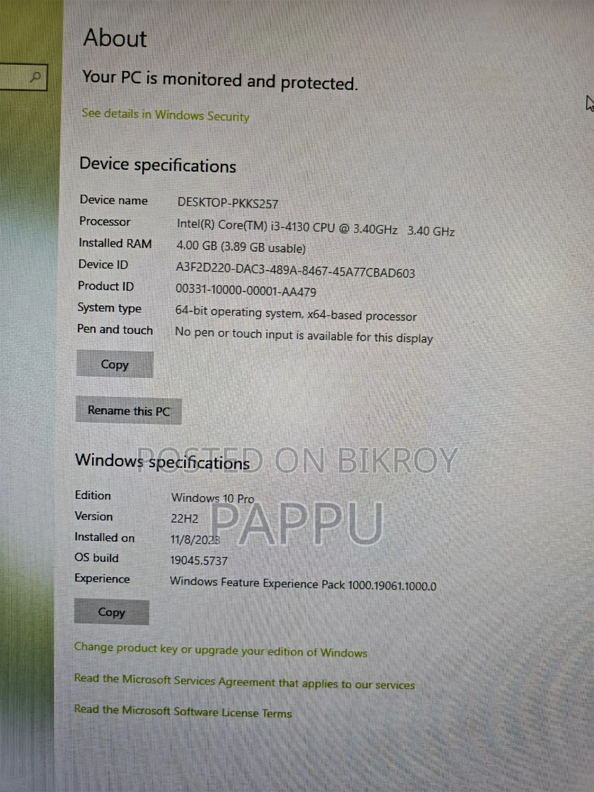 Desktop Computer Dell OptiPlex 3010 4GB Intel Core i3 HDD 512GB