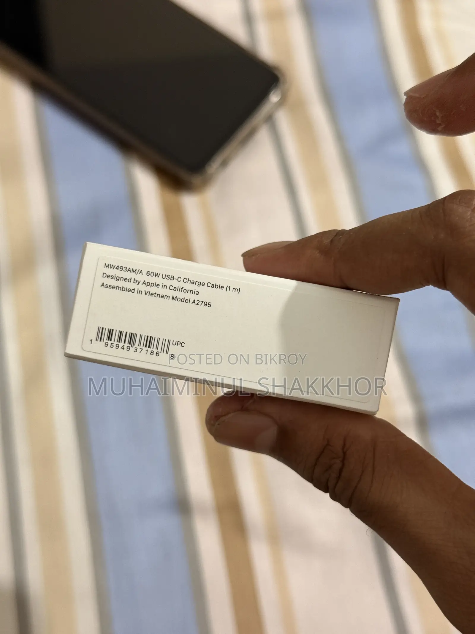 Apple USB-C 60W Charge Cable - 1m (From Canada Apple Store)