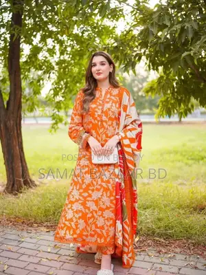 Digital Print 3 Piece - China Microstitch With Georgette Orna