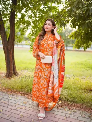 Digital Print 3 Piece - China Microstitch With Georgette Orna