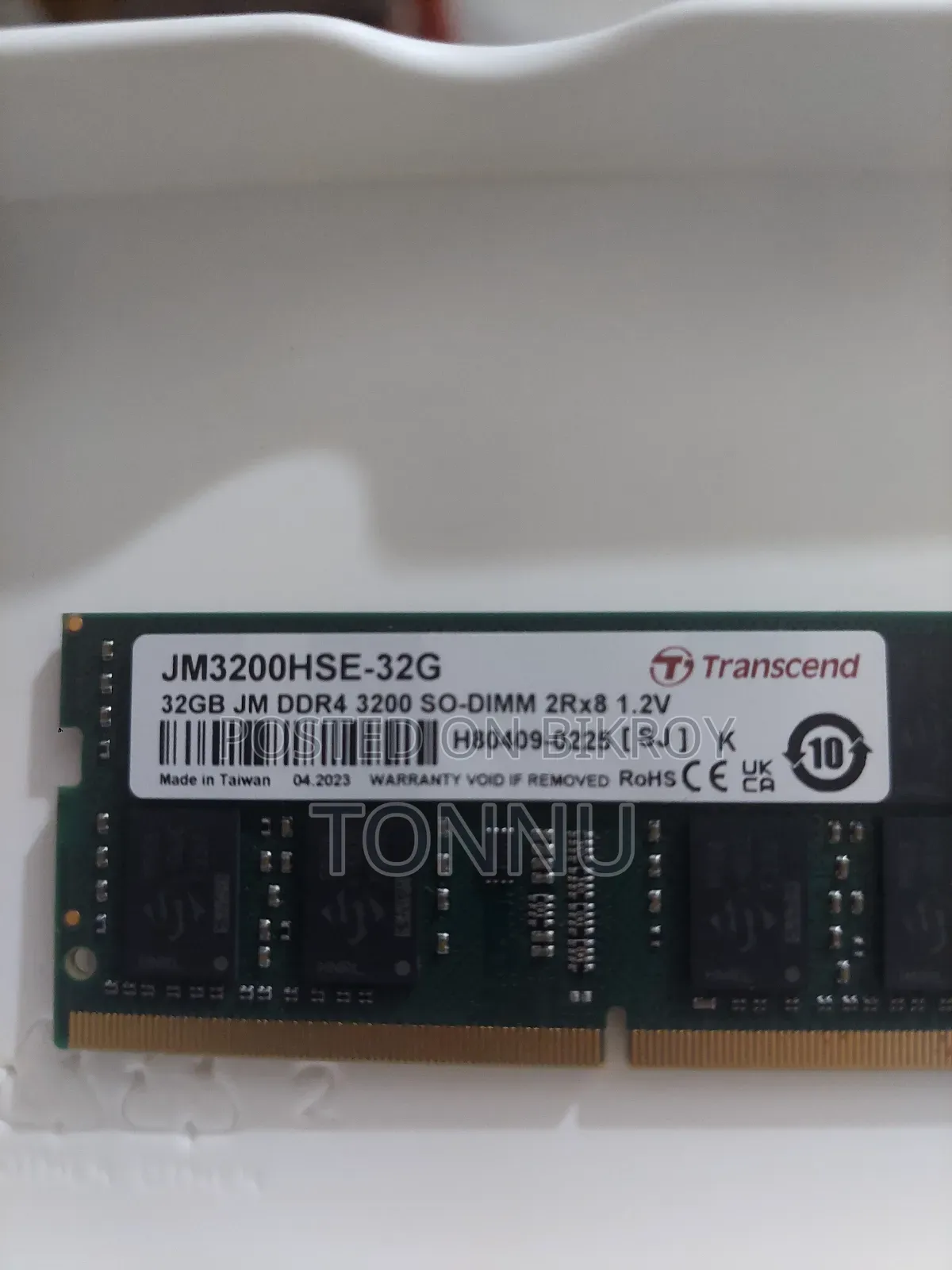 Transcend Jm3200hse-32g — 32gb Ddr4 3200mhz So-Dimm, 2rx8, 1.2v.