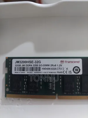 Transcend Jm3200hse-32g — 32gb Ddr4 3200mhz So-Dimm, 2rx8, 1.2v.