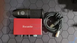 AKG P120 মাইক্রোফোন + Focusrite Scarlett Solo ৩য় জেনারেশন অডিও ইন্টারফেস – কম্বো