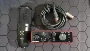 AKG P120 মাইক্রোফোন + Focusrite Scarlett Solo ৩য় জেনারেশন অডিও ইন্টারফেস – কম্বো