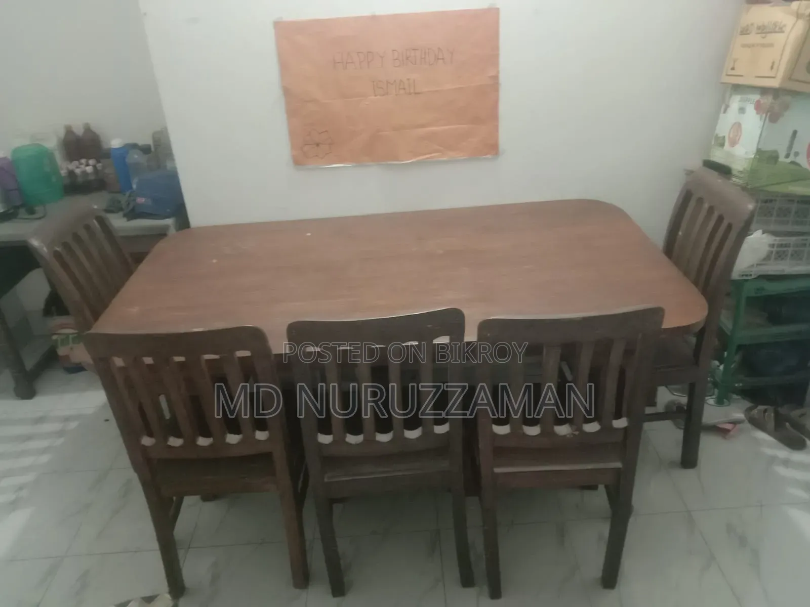 Made of Mahogany wood with six chairs for sale