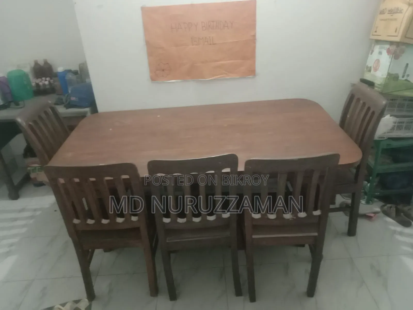 Made of Mahogany wood with six chairs for sale