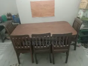 Made of Mahogany wood with six chairs for sale