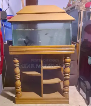 Aquarium with Beautiful Wooden Stand for Sale