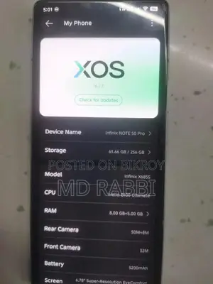 Infinix Note 50 Pro 256 GB Silver