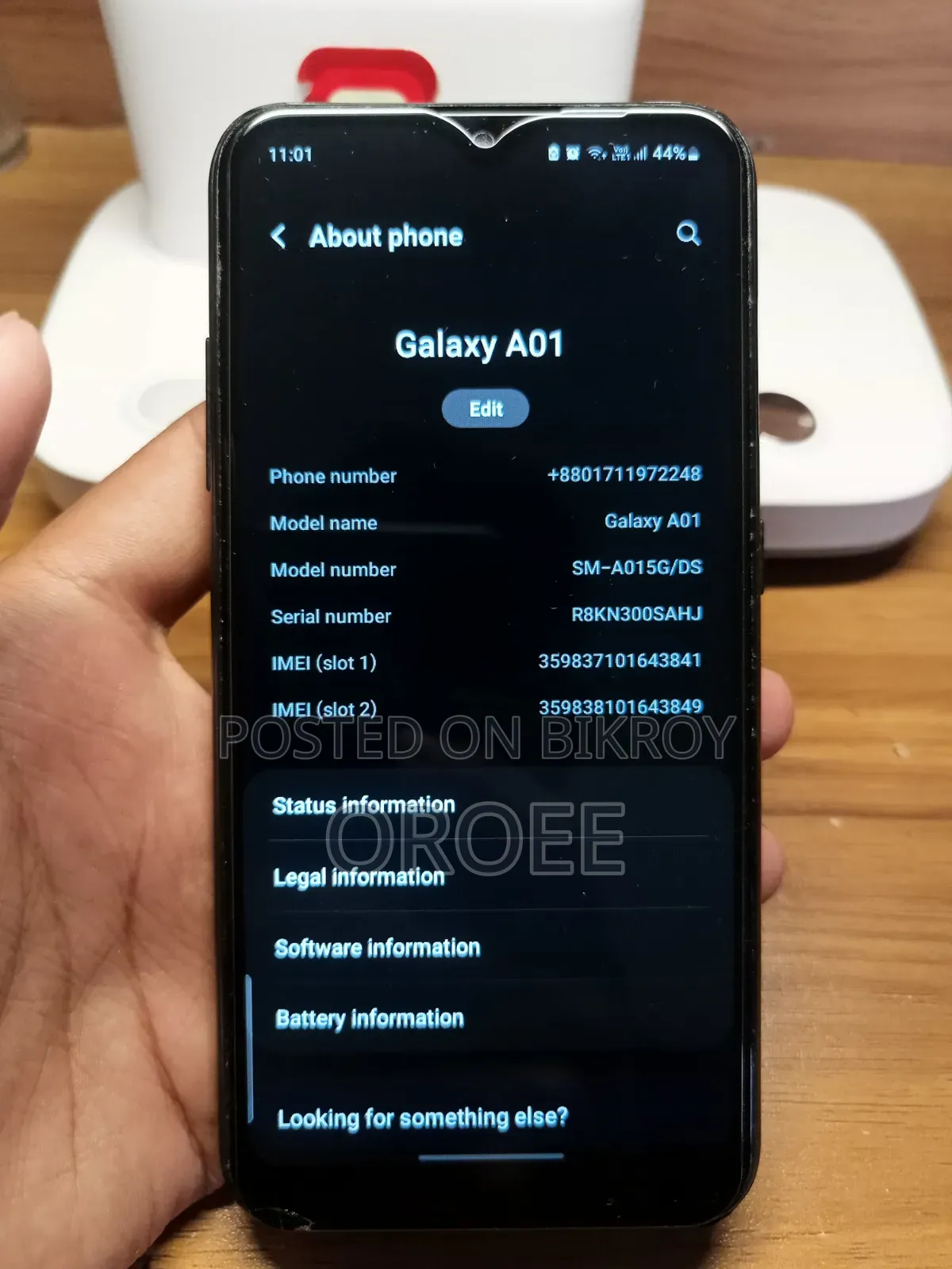 স্যামসাং গ্যালাক্সি এ০১ ১৬ জিবি ব্ল্যাক