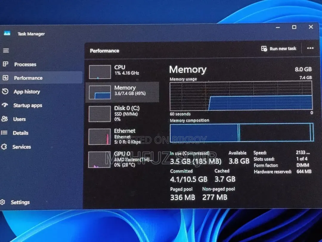 Desktop Computer Gigabyte 8GB AMD Ryzen 5 SSD 256GB