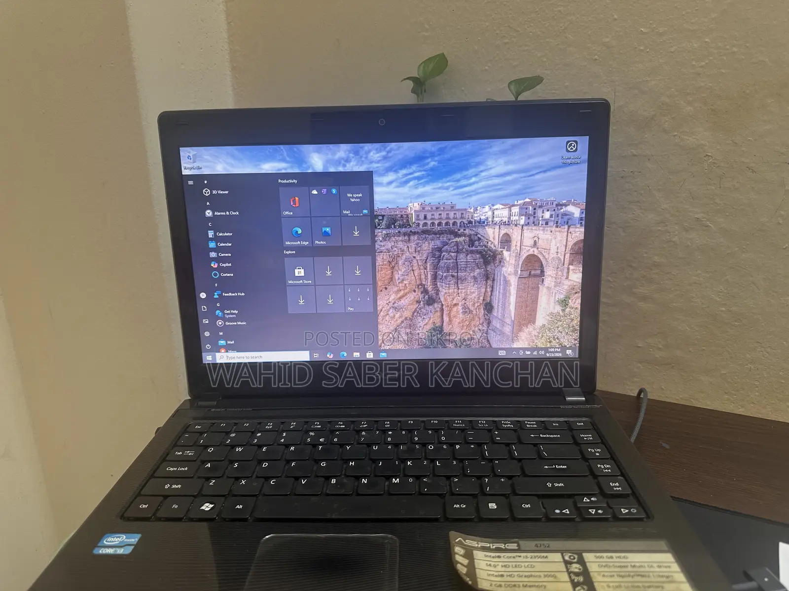 Laptop Acer Aspire 4752 6GB Intel Core i3 HDD+SSD 512GB
