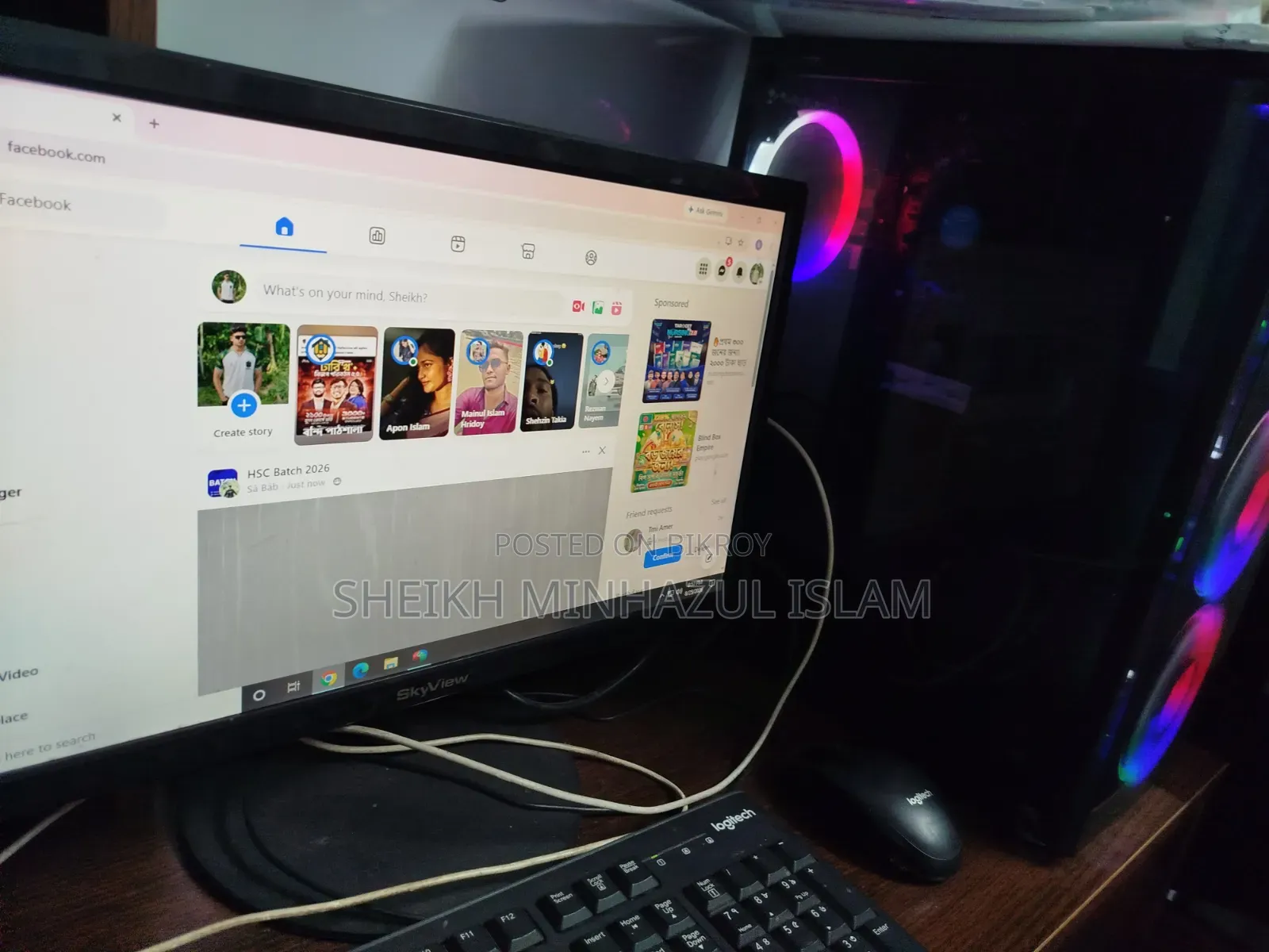 Desktop Computer 8GB RAM Intel Core i3 512GB HDD and Solid State Drive