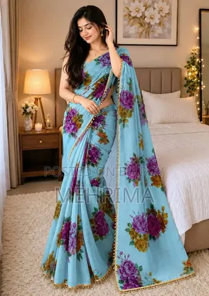 Georgette Saree with Blouse Piece