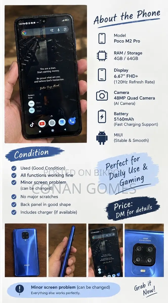 Xiaomi Poco M2 Pro 64 GB Blue