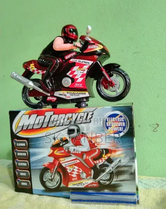 Toy Motorcycle Lighting and Music Operated by Battery for Kids