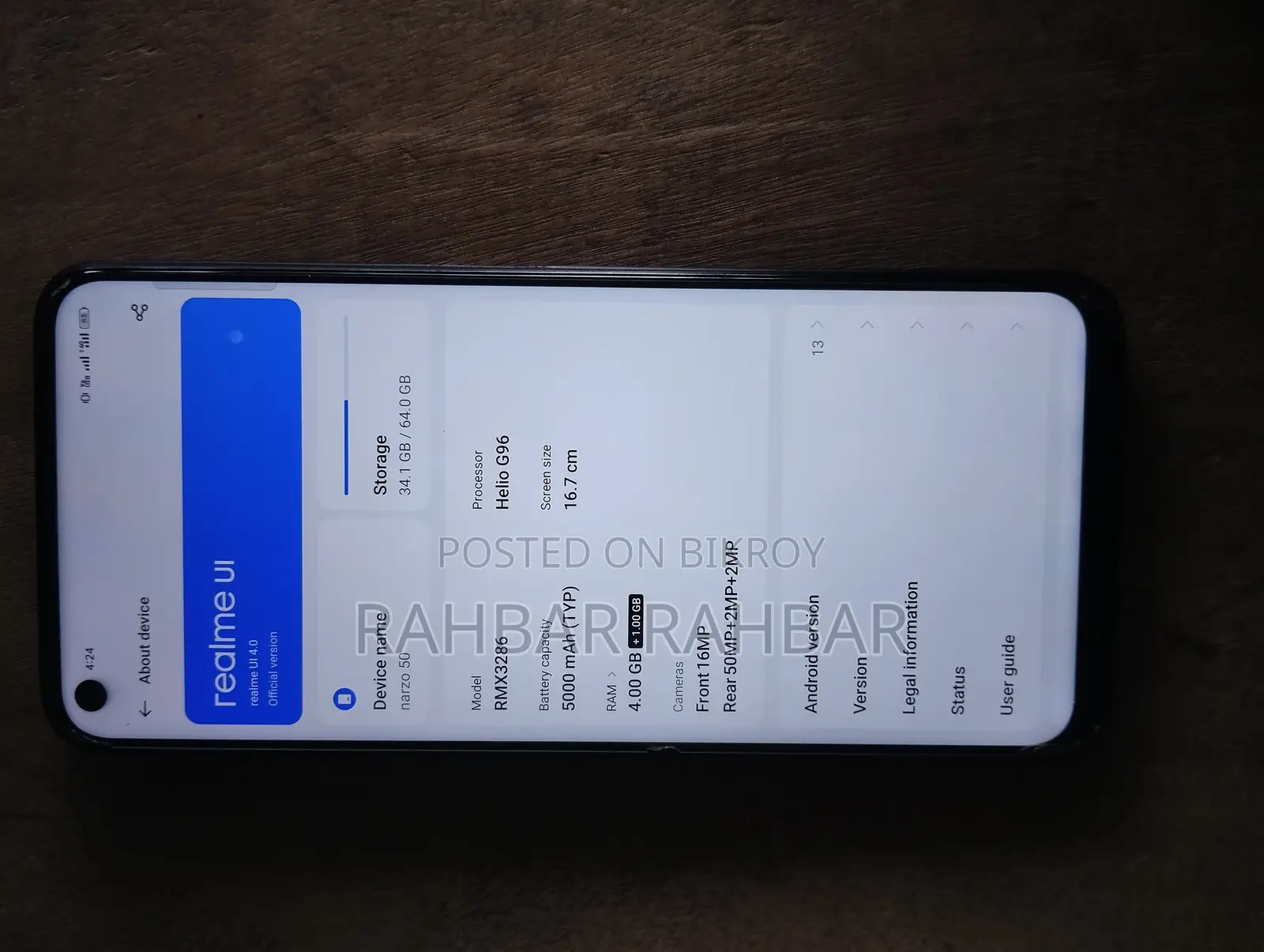 Realme Narzo 50 64 GB Black
