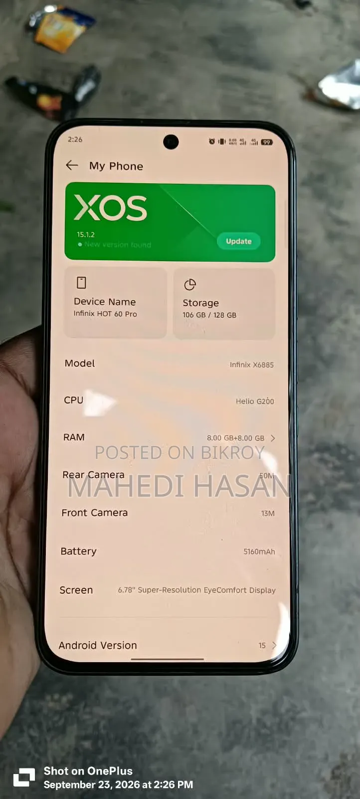 Infinix Hot 60 Pro 128 GB Black