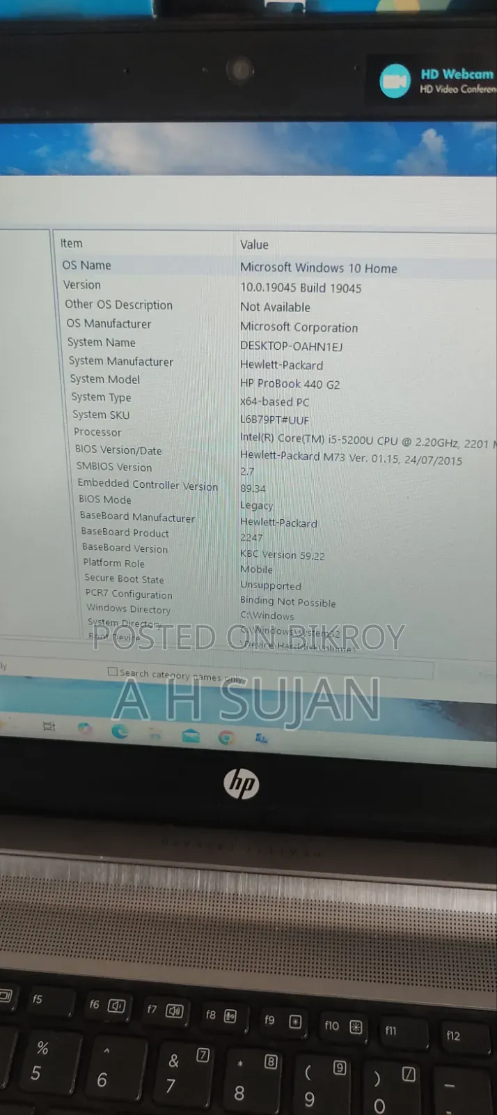 Laptop HP ProBook 440 G2 12GB Intel Core i5 SSD 256GB