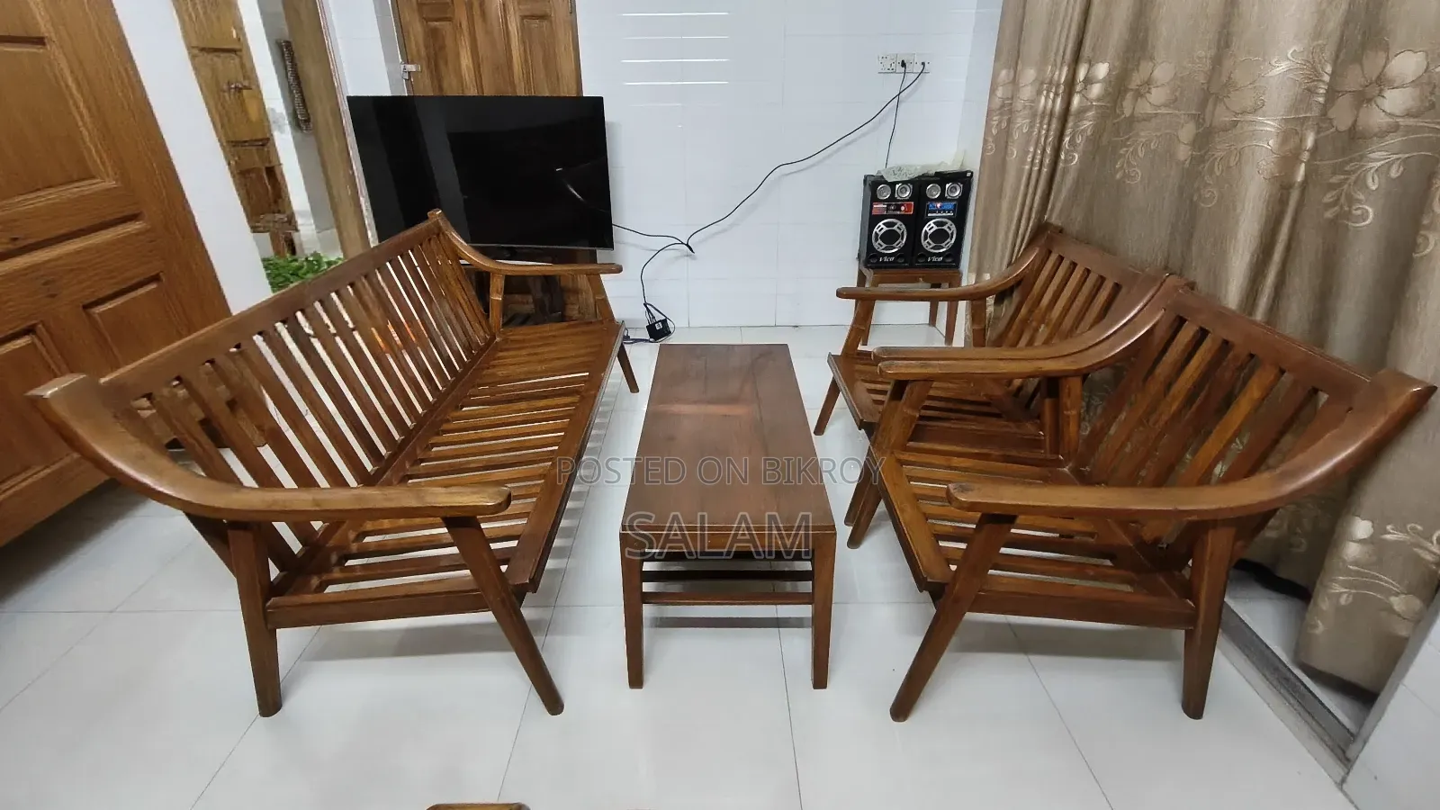 Full Segun Sofa Set (3+1+1) Tea Table