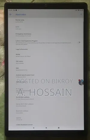 লেনোভো ট্যাব এম১০ ৬৪ জিবি ব্ল্যাক