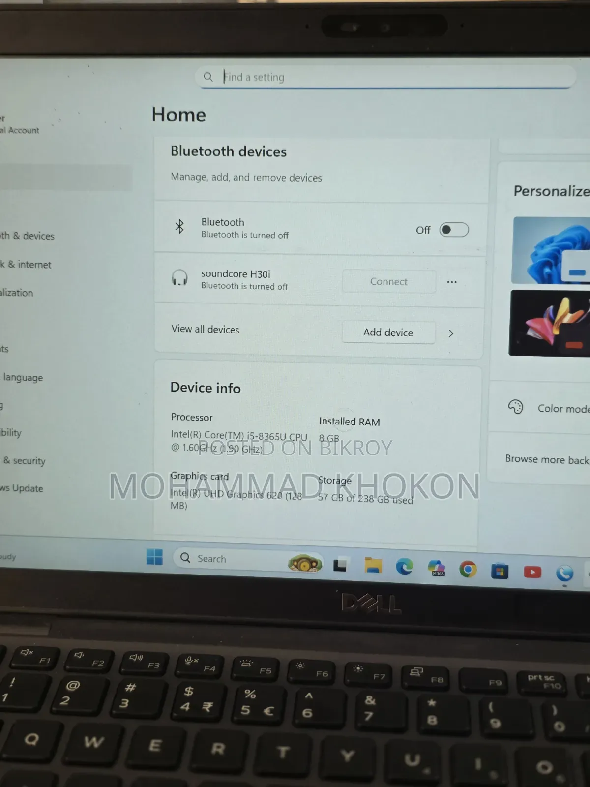 Laptop Dell Latitude 5400 8GB Intel Core i5 SSD 256GB