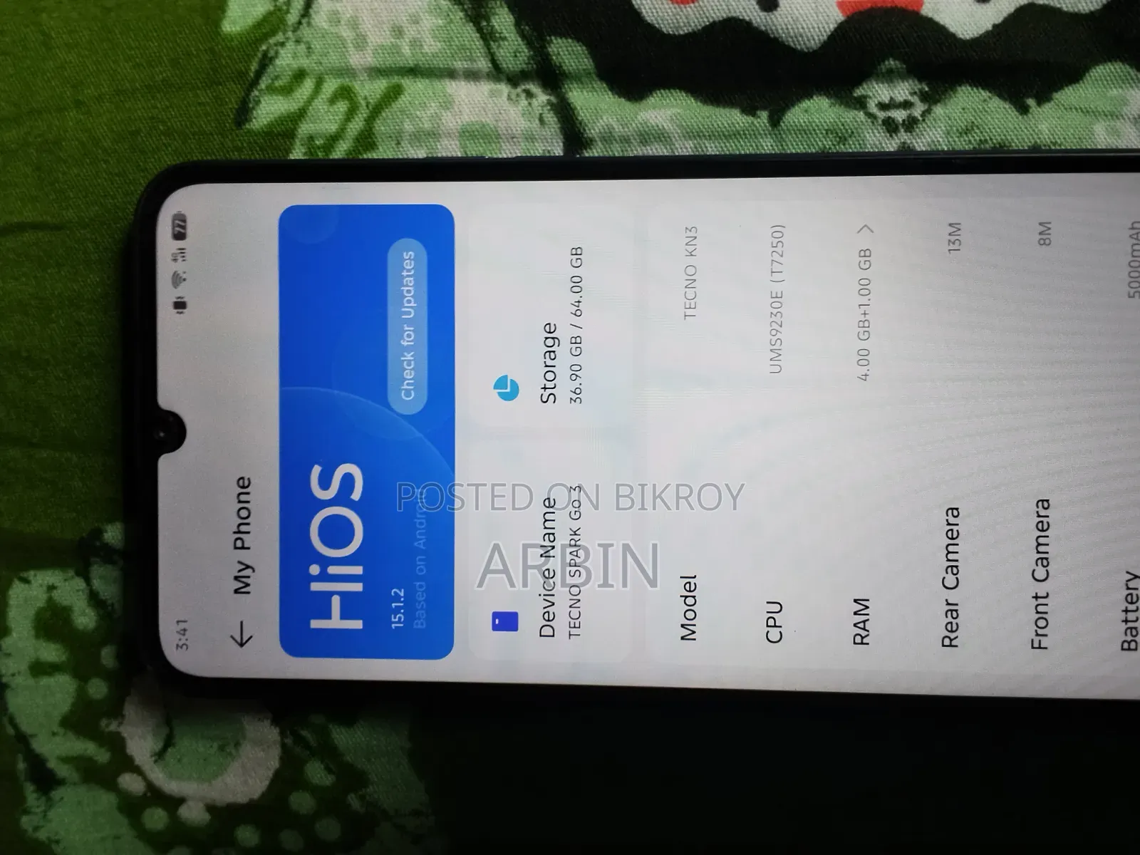 Tecno Spark Go 3 64 GB Blue