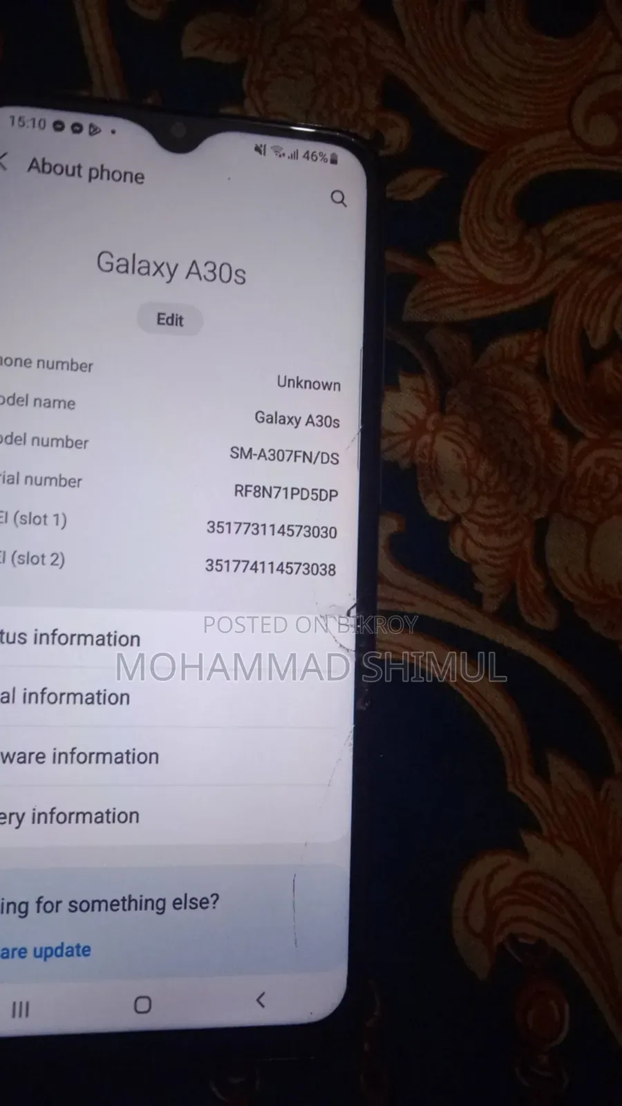 Samsung Galaxy A30s 128 GB Blue