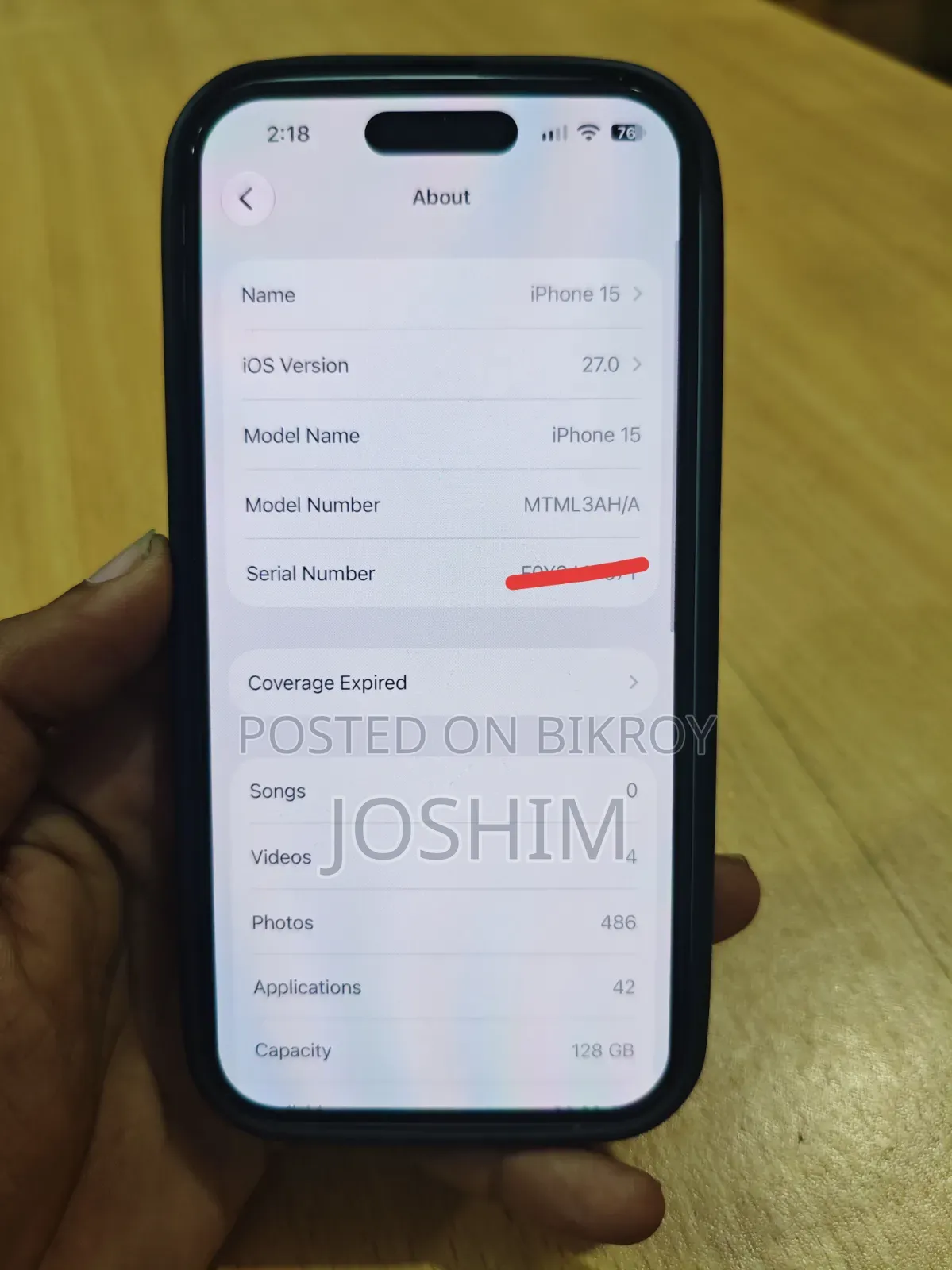 Apple iPhone 15 128 GB White