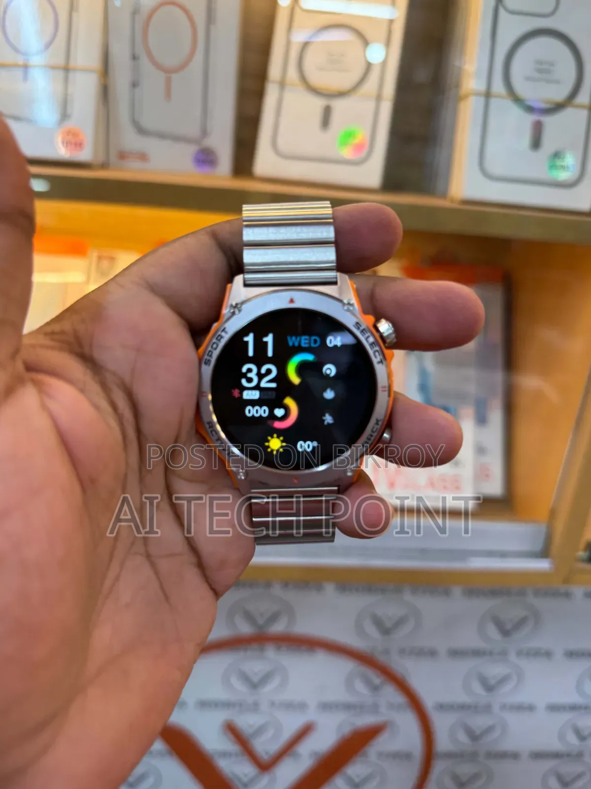 MK56 Waterproof Smart Watch — 3 Strap Edition Metal, White Black