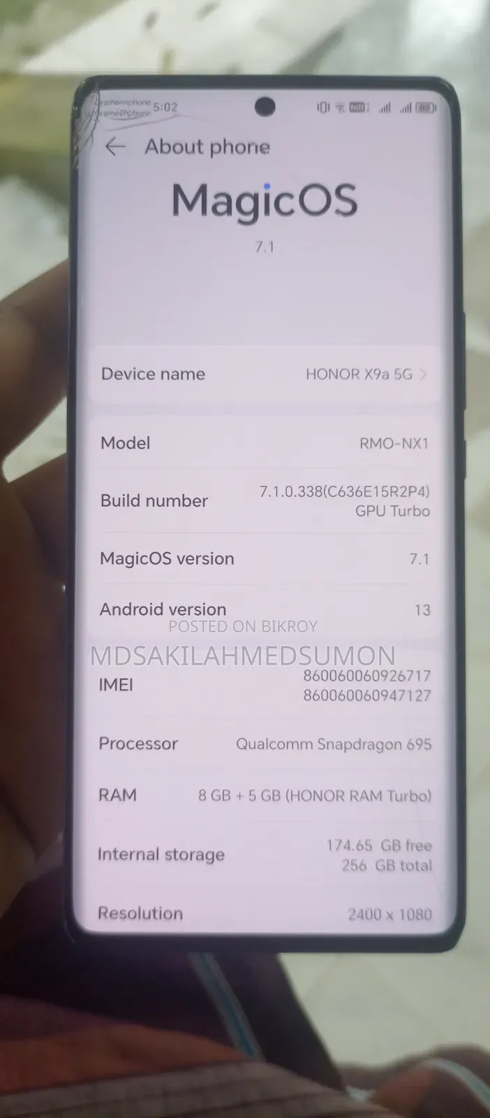 Honor X9a 5G 256 GB White