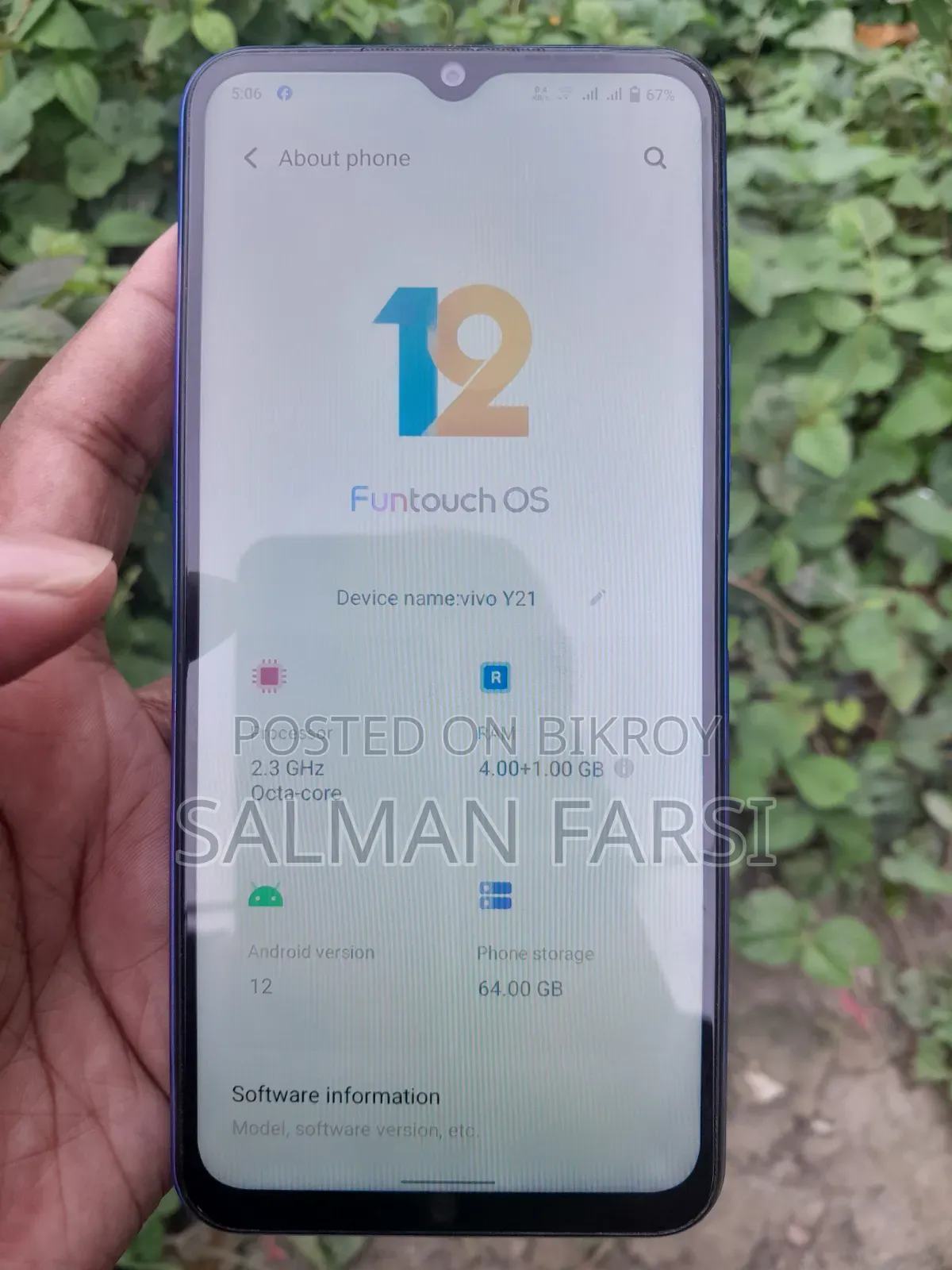 Vivo Y21 64 GB Blue