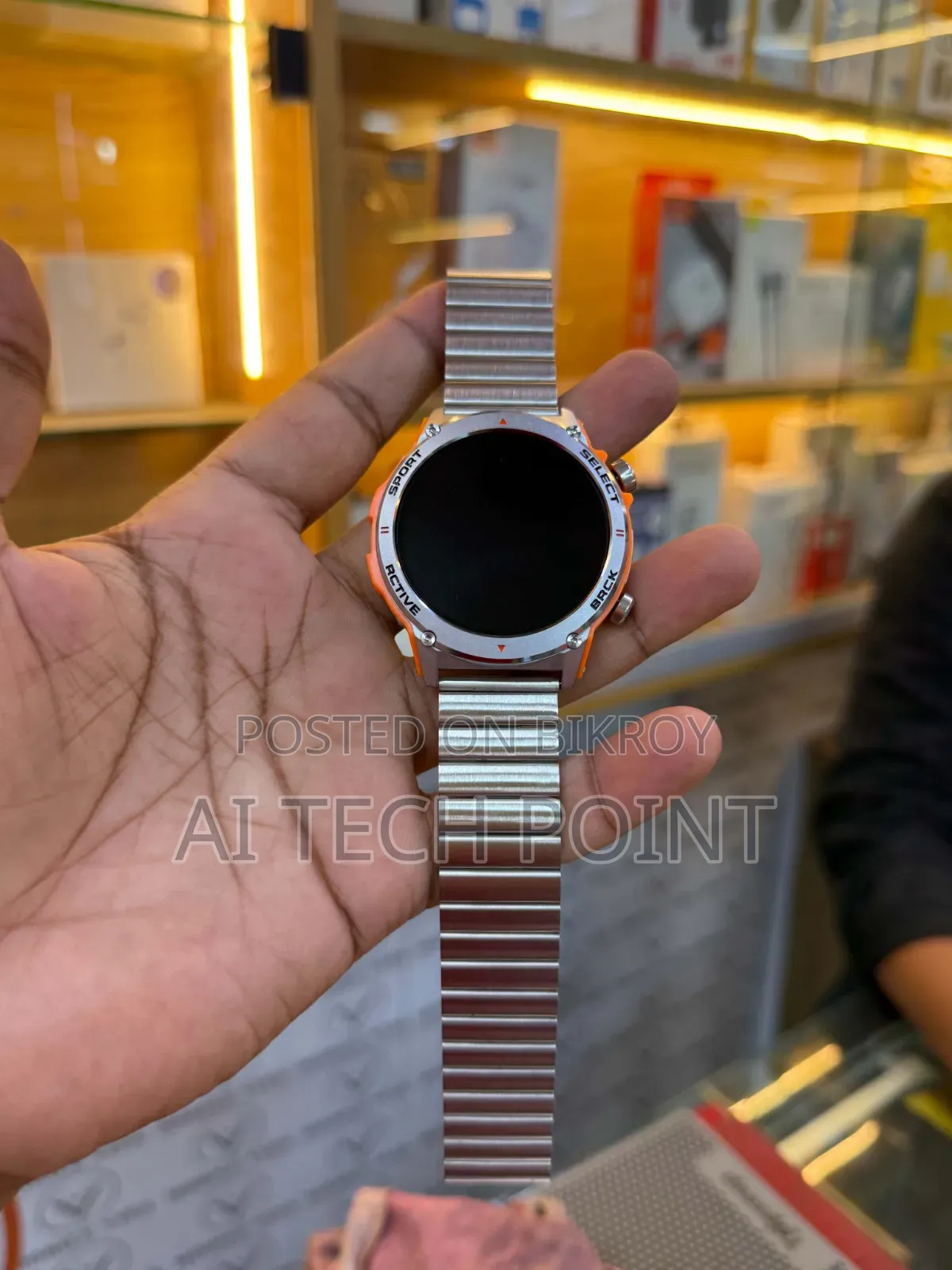 MK56 Waterproof Smart Watch — 3 Strap Edition Metal, White Black