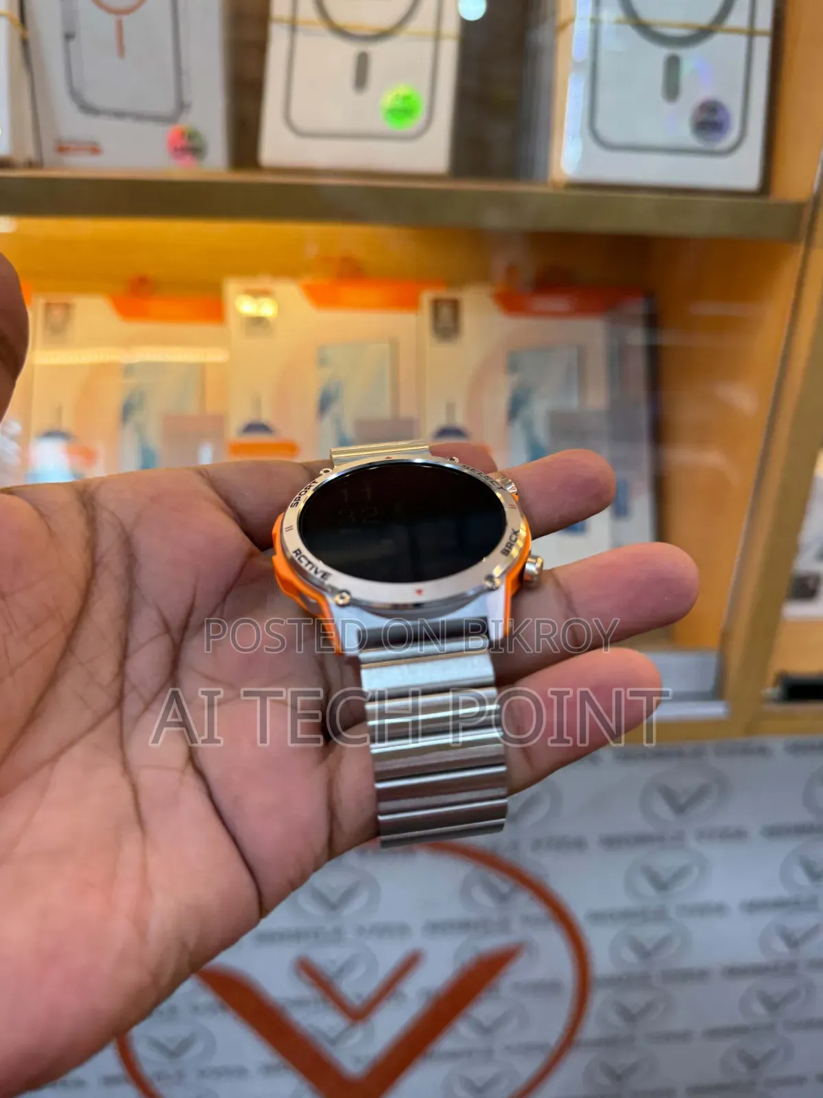 MK56 Waterproof Smart Watch — 3 Strap Edition Metal, White Black