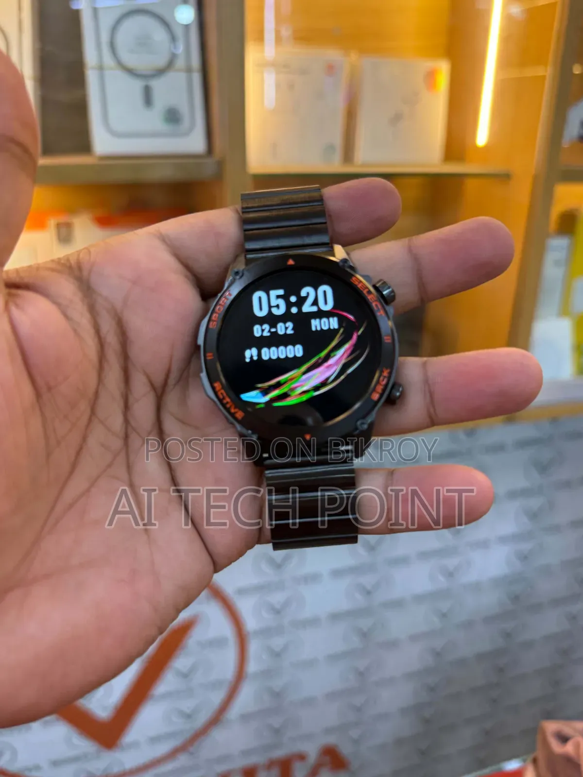 MK56 Waterproof Smart Watch — 3 Strap Edition Metal, White Black