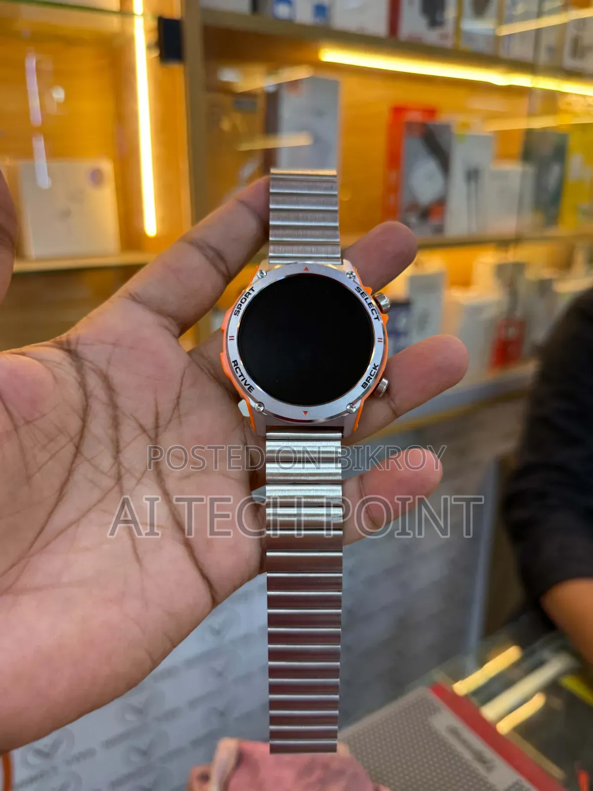 MK56 Waterproof Smart Watch — 3 Strap Edition Metal, White Black